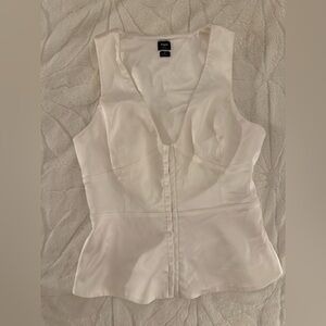 Aritzia Canape Satin Top - Whisper White Medium